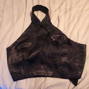 NWOT Jacquard Cheongsam Crop